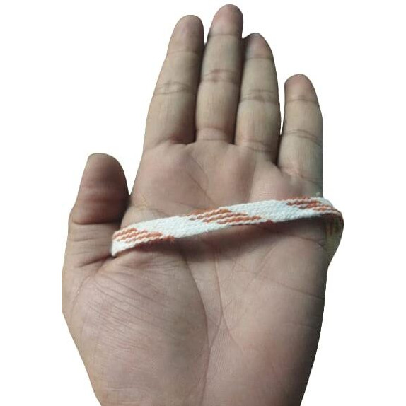 Colorful Nada/Cotton Dori/Cotton Rope/String For Pajama, Salwar, Ethnic Dresses,Petticot, Bermuda Etc (Pack Of 1) (Awesome- Orange White Shade) (Pack Of 1) (10 Meters (Pack Of 1))