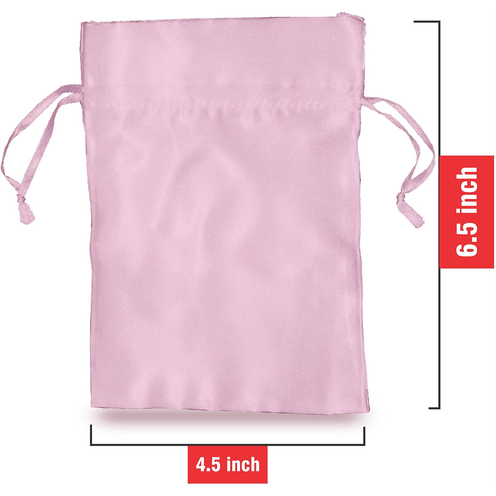 Pure Source India Metallic Satin Mix (13 * 16 Cm) Organza Potli Bags Pouch Best Gift Item - Pink (Set Of 12)