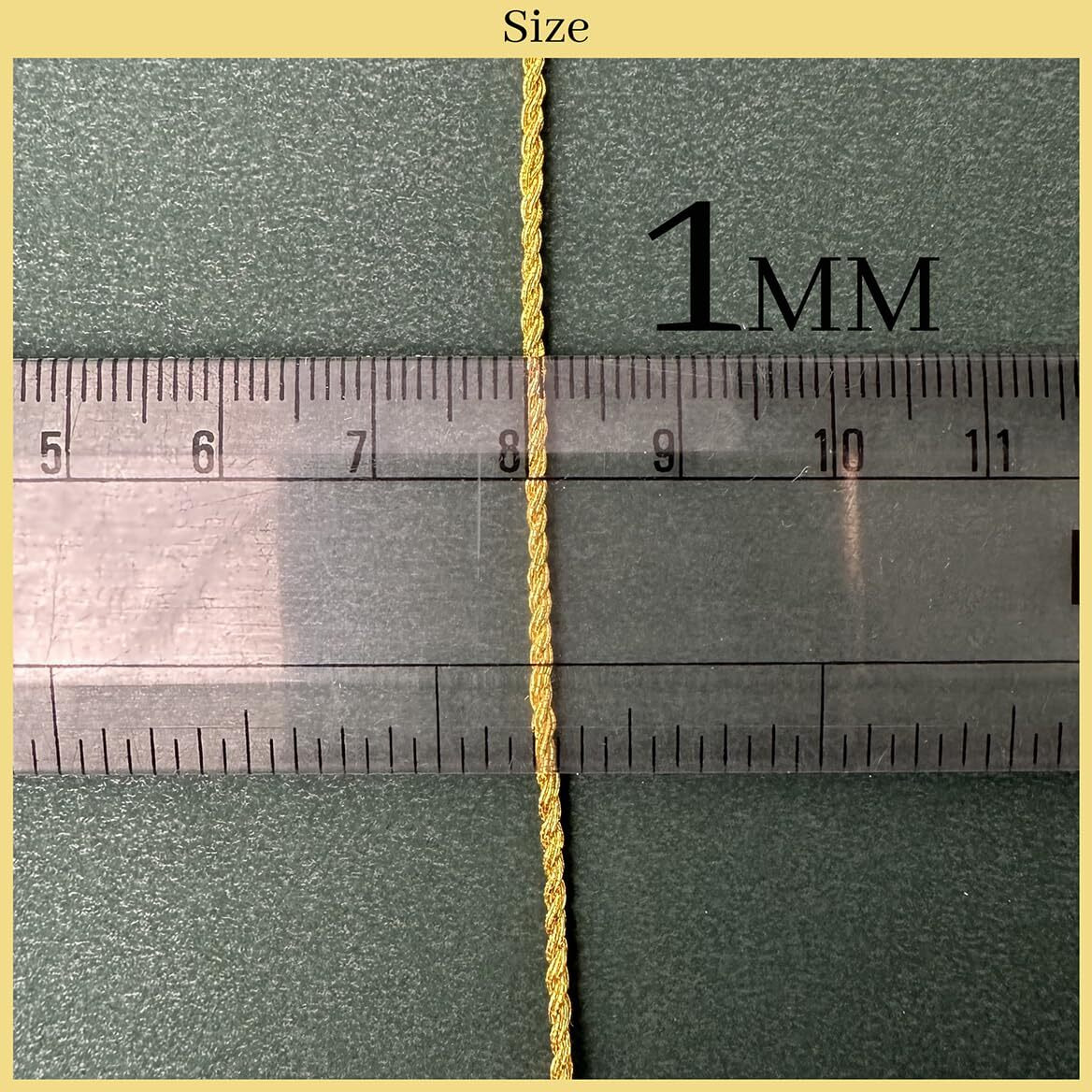 Embroiderymaterial 1Mm Thick Metallic Zari Threads For Jewellery Making, Bracelet Making, Zari Thread For Aari Work, Embroidery Work, Dori/Rope/Dhaga (30 Meters/Yellow Gold Color)