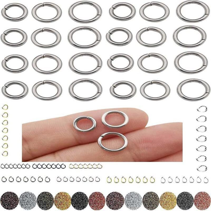 Diy Crafts 250 Only Jump Rings, Golden Light, Jewellery Making Item Accessory For Swivel Clasps Metal Lanyard Snap D Hook, Lobster Claw Clasps Keychain Ri(250 Only Jump Rings, Golden Light)