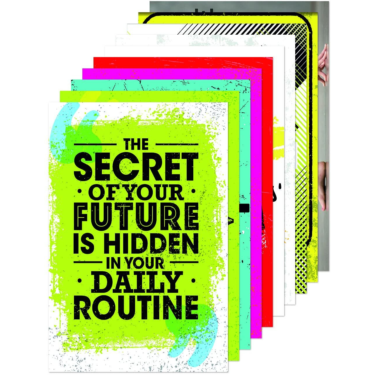 Printelligent Motivational Positive Office Quotes Inspirational Wall Posters - 12 X 18 Inch (Pack Of 10) (Quotes Design -9)