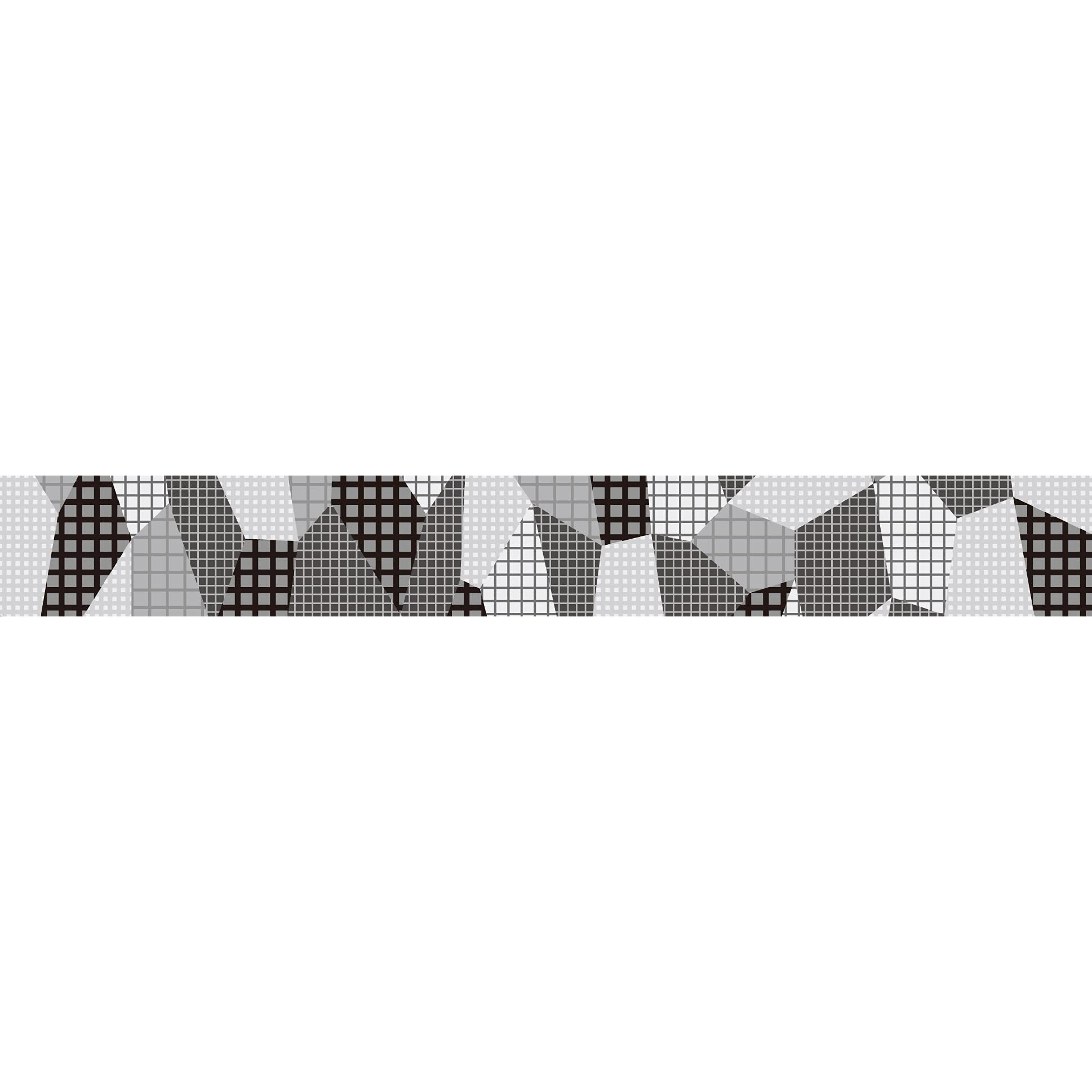 Mt Washi Masking Tape Borders, 15 Mm X 7 Mtrs Shade - Separate Check Monochrome, (Pack Of 1)