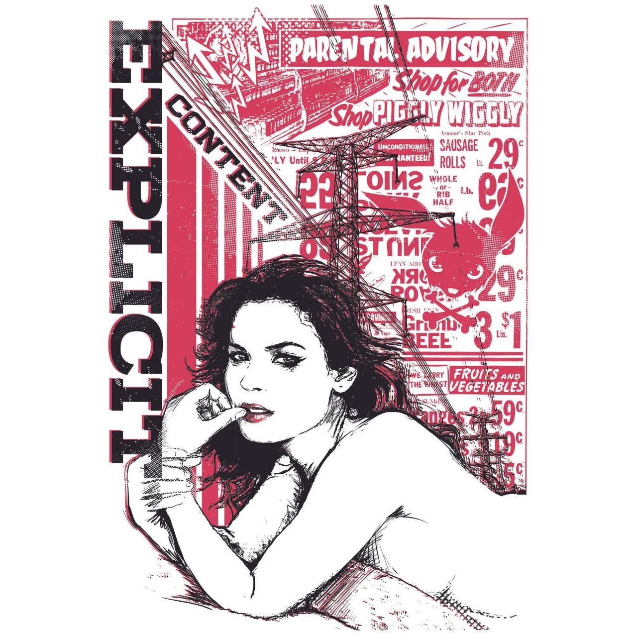 Casperme 'Explicit Parental Advisory' Adult 300 Gsm Print Poster (13 X 19 Inch)