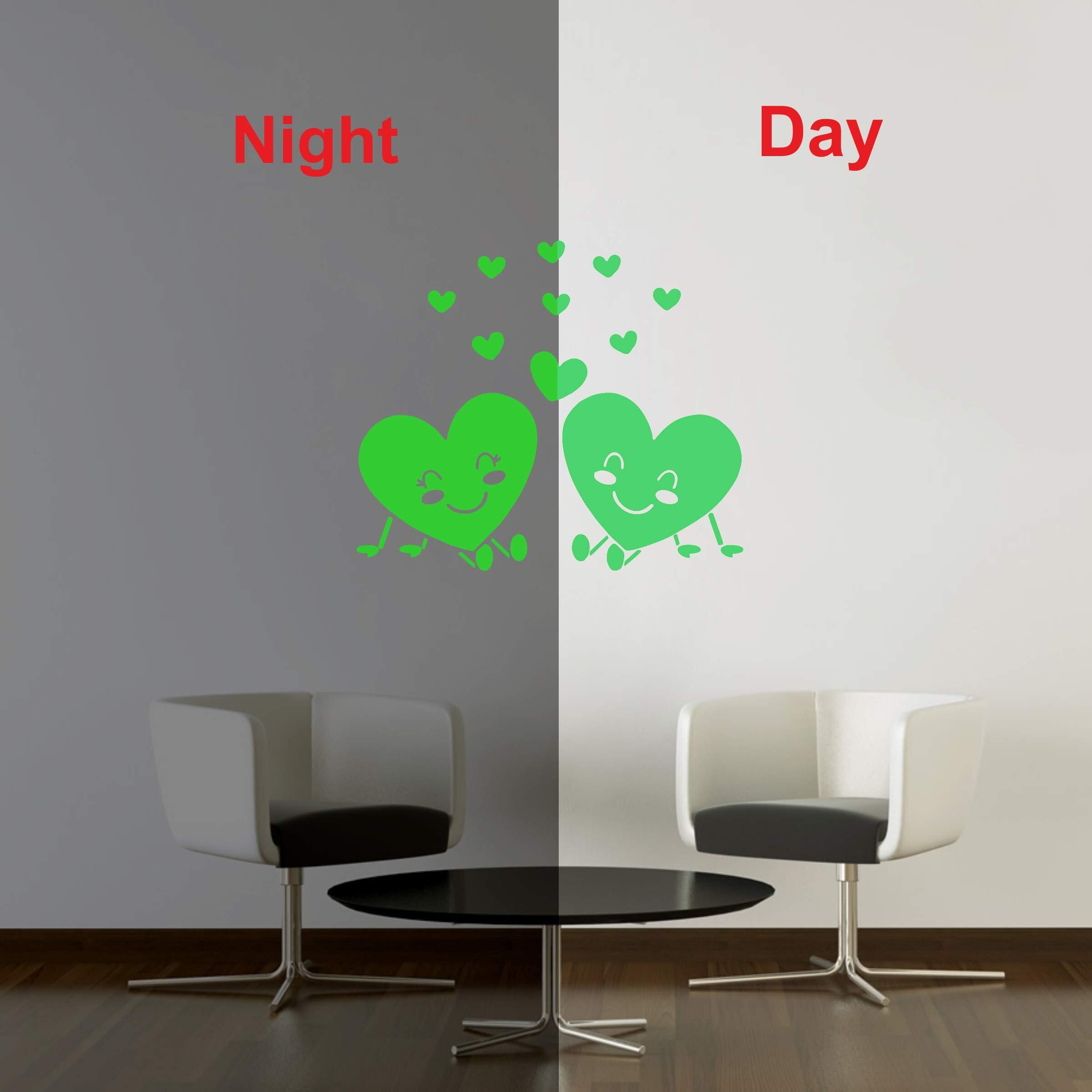Dreamkraft Glow In The Dark Kids Room Decor Radium Sticker (Green, 17X25 Cm)