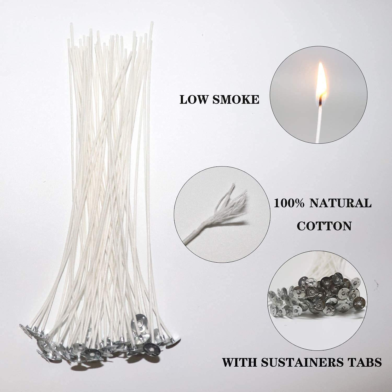 Kuber Selection Diwali Offer 7 Inch Wick 50 Pcs, 5 Inch Wick 50 Pcs & 3 Inch Wick 50 Pcs Candle Making Wick, Wax Coated Candle Wick Thread (White) (7" Wick, 50 Pcs + 5" Wick, 50 Pcs & 3" Wick, 50 Pcs)
