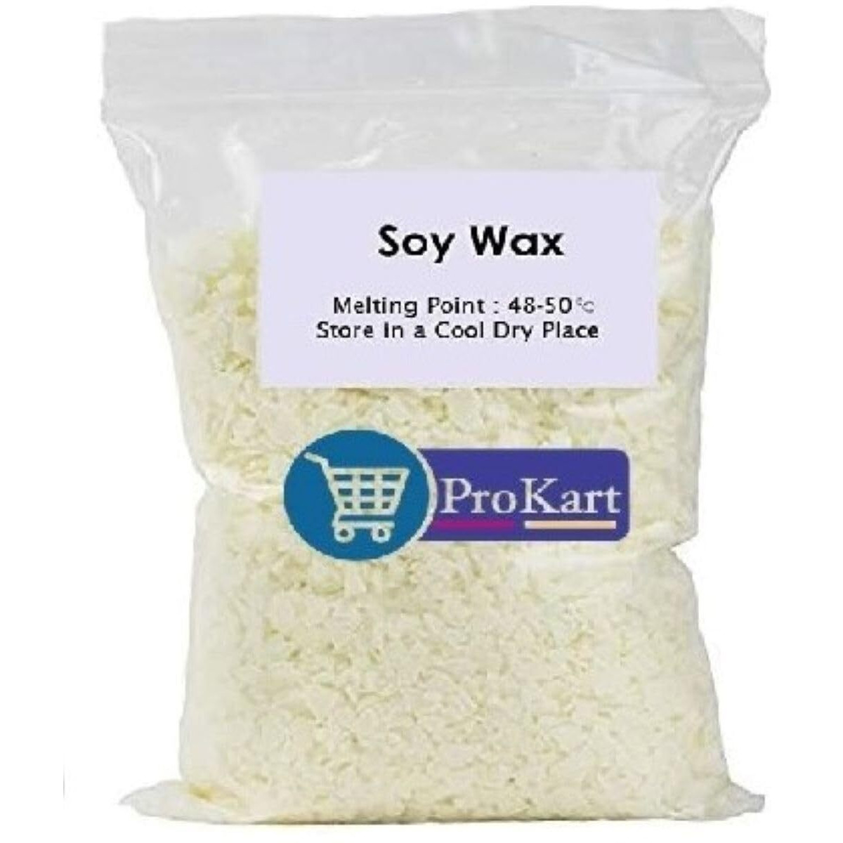 Prokart Soy Wax For Candle Making Flakes Soya Wax Pure 100% And Natural Candle Wax (White Soy Wax, 500Gm)