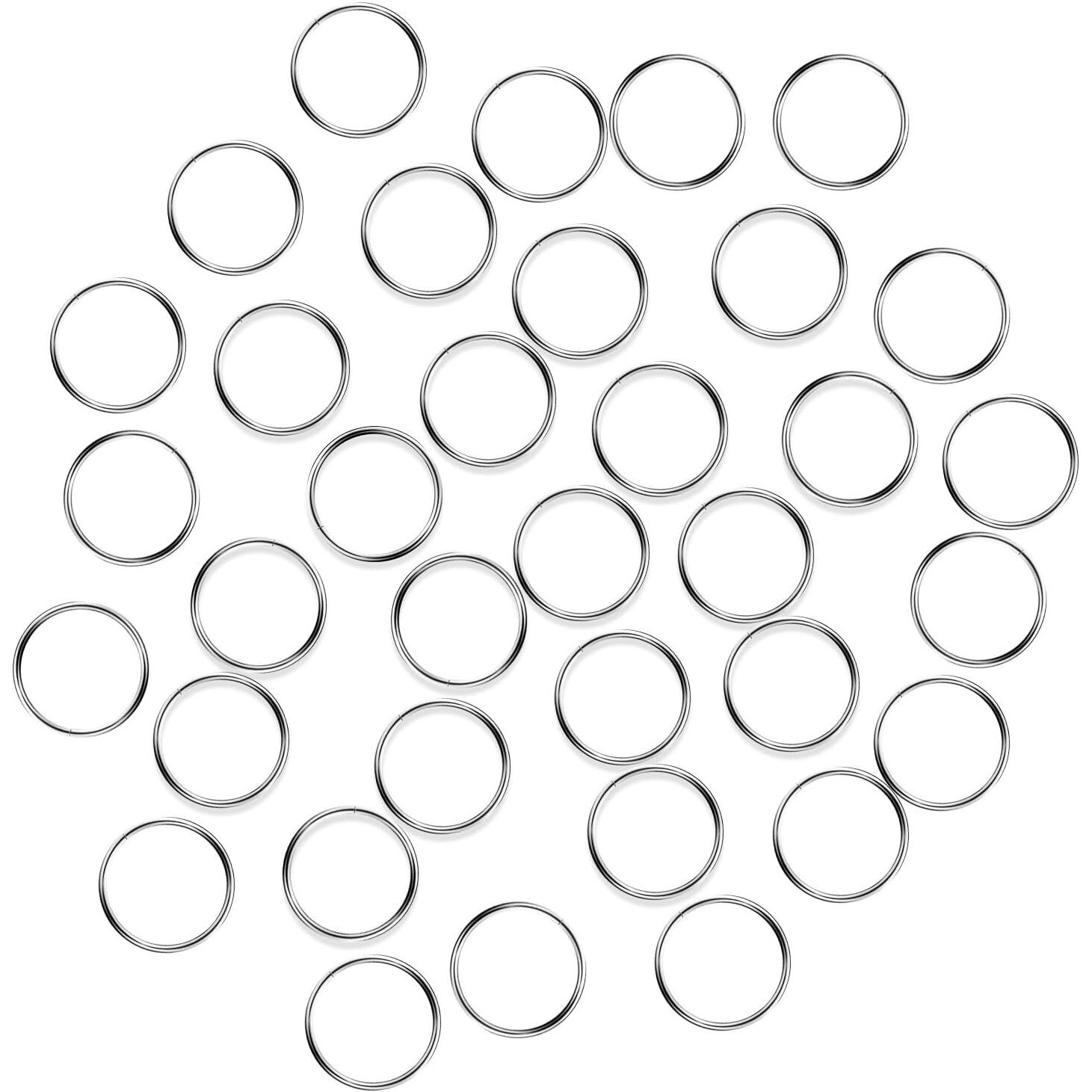 Resonant Craft 100 Pcs Stainless Steel Close But Unsoldered Jump Rings Split Rings Crystal Chandeliers Connectors For Chandelier Curtain Suncatchers Crystal Garland Necklaces Keys Jewelry Craft - 20Mm