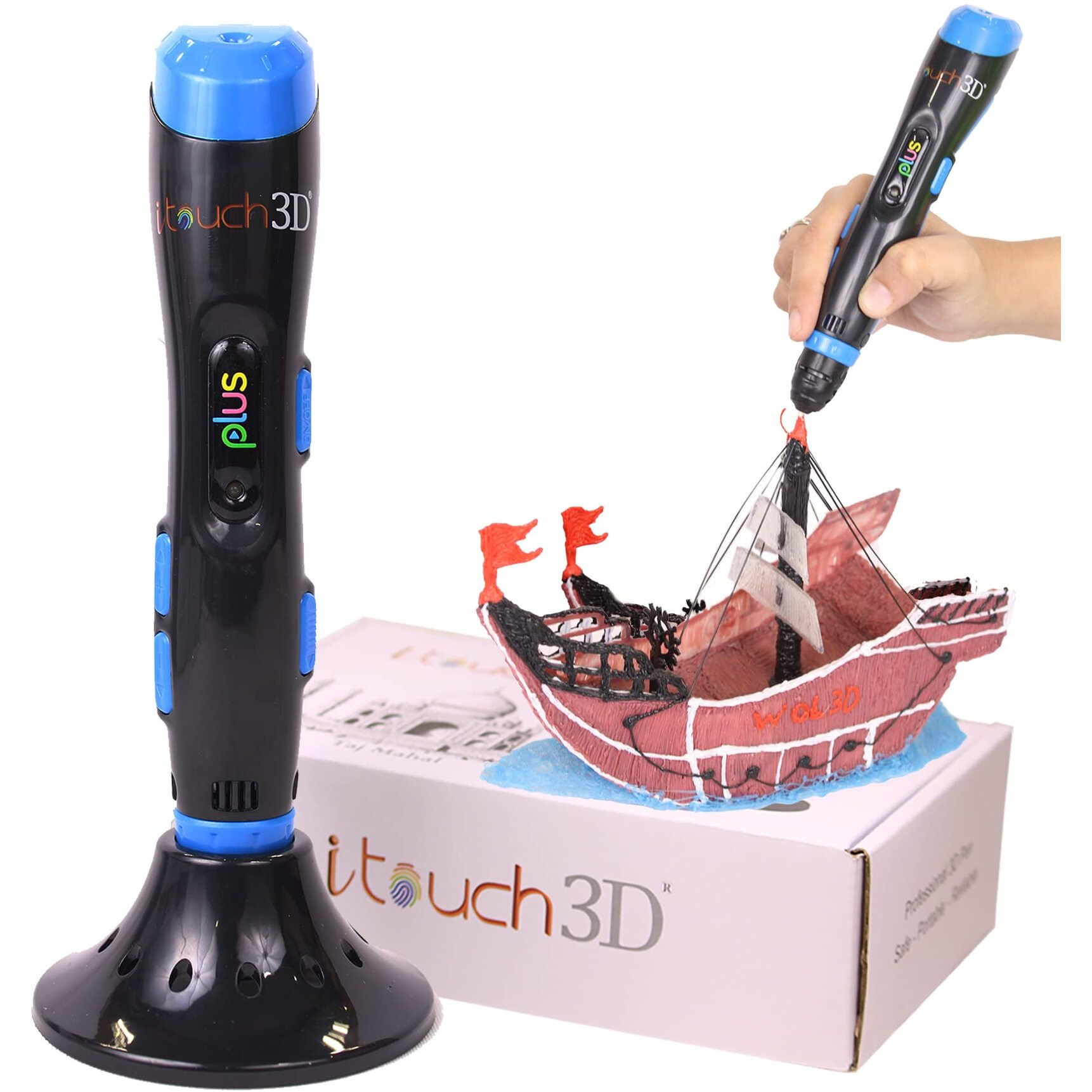 Wol3D I Touch Plus 3D Pen For 3D Printing With Speed Control, Advanced Temperature Regulation, Oled Display & Ergonomic Design  Compatible With Variety Of Filaments For Creative Diy, Art.