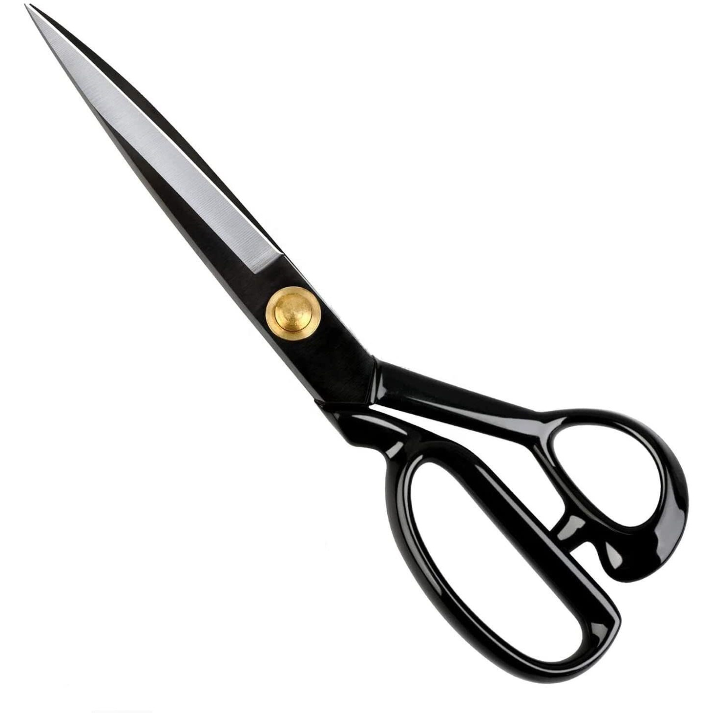 Acceptive 10 Inch Tailoring Scissors For Cloth Cutting, Professional Carbon Stainless Steel Tailor Scissor For Fabric Sewing, Best Multipurpose Scissor, Black - Set Of 1