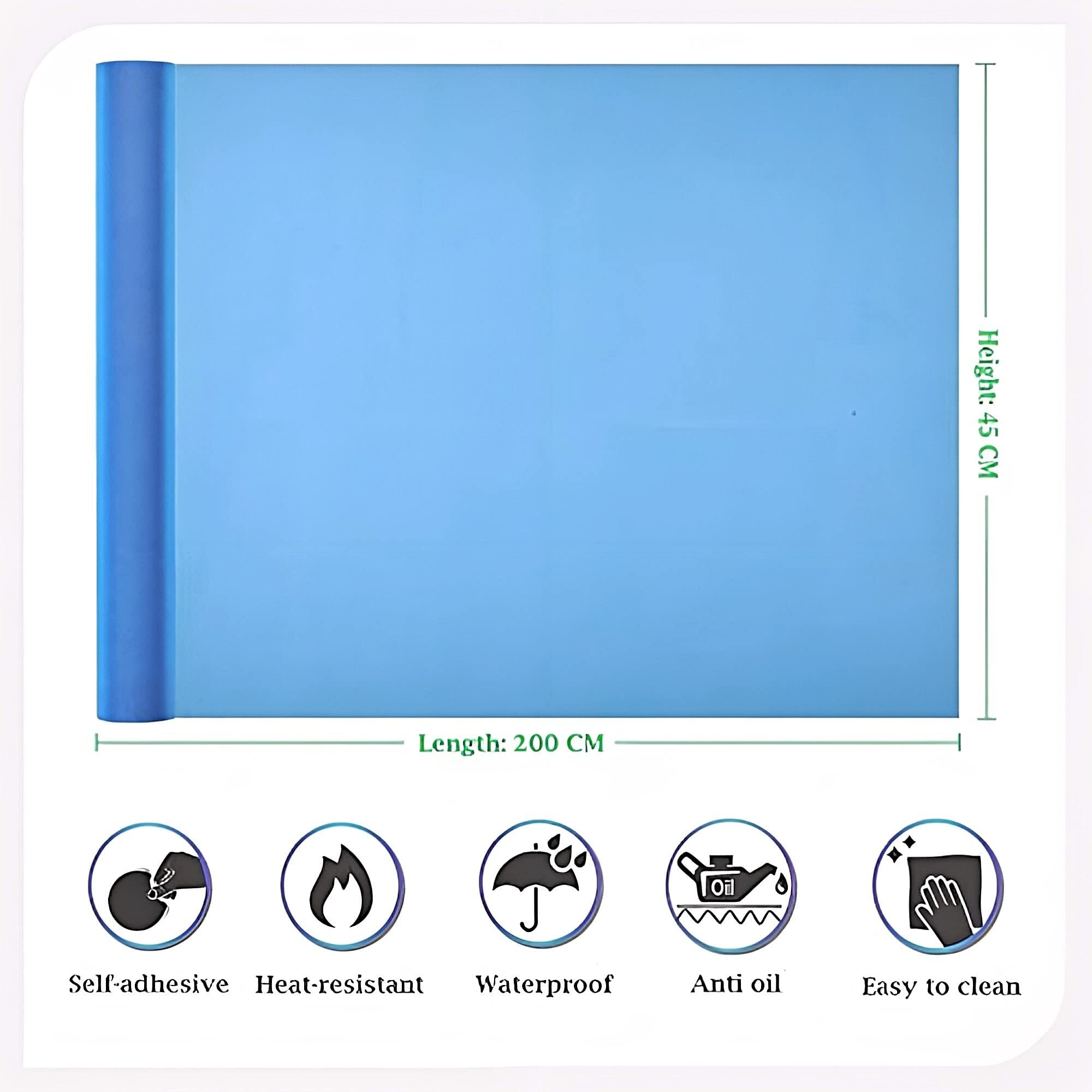 Indian Royals Black And Blue Star Flower Design Viny Uv Protective Rustproof Waaterproof Self Adhesive Glass Window Sticker (200 Cm X 45 Cm)