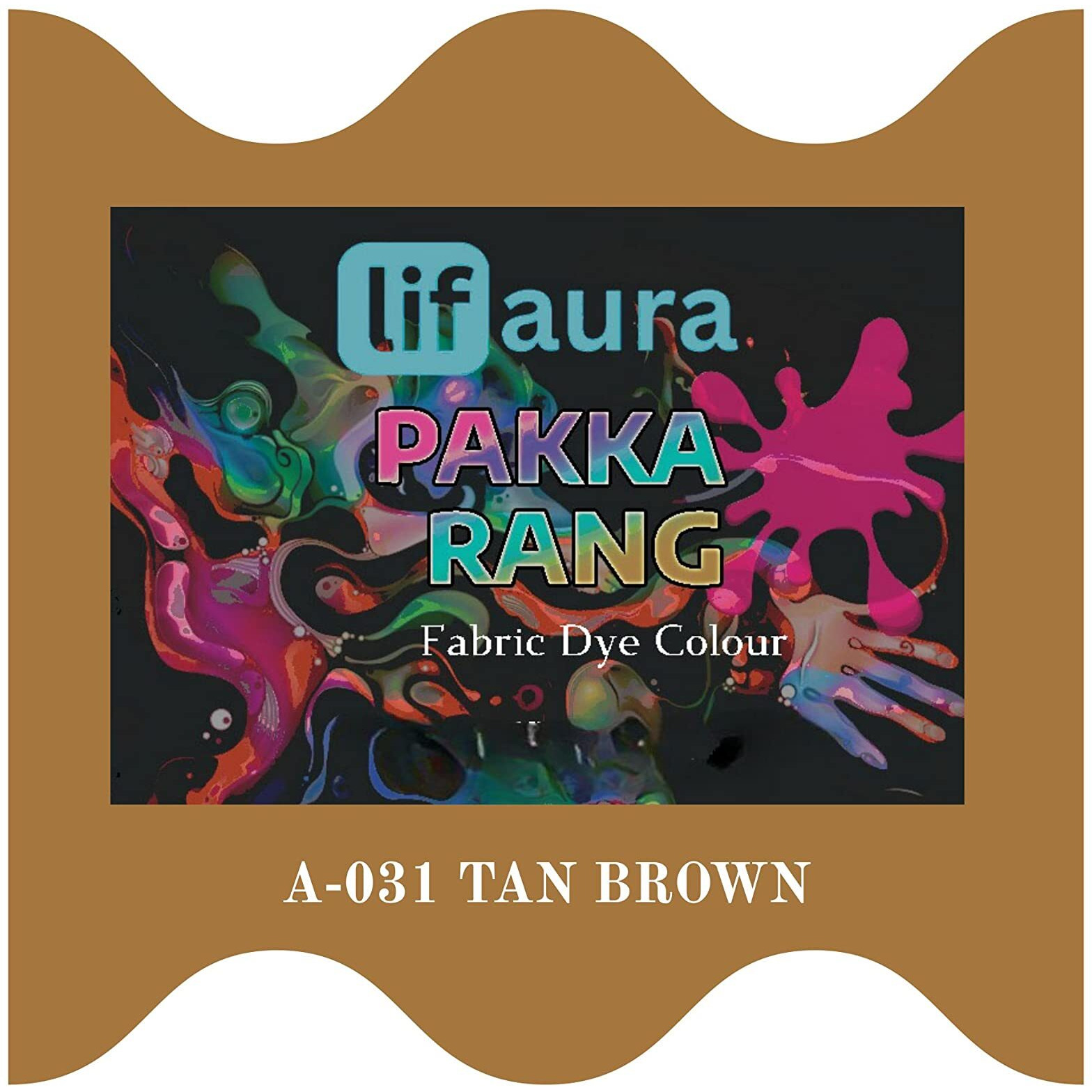 Prokart Lifaura Pakka Rang Kit Fabric Dye Includes Pack Of 5 Sachets (5G Each 25G Pack) 30G Dyfixer, 2Pair Gloves And 5 Rubber Band Shadea-31 Tan Brown