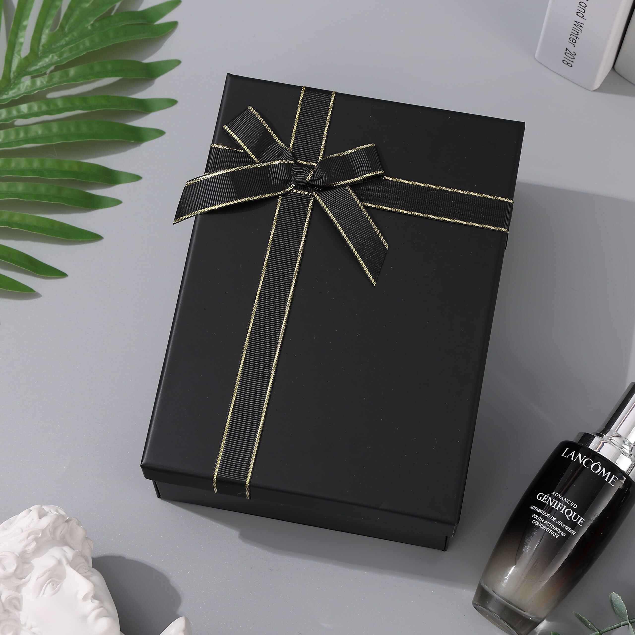 Home Elements Luxury Gift Box With Ribbon For Packaging Multipurpose Gift Hampers Foldable Decorative Gift Packing Boxes Perfect For Presents Diwali Christmas Wedding Birthdays Special Occasions (Black)