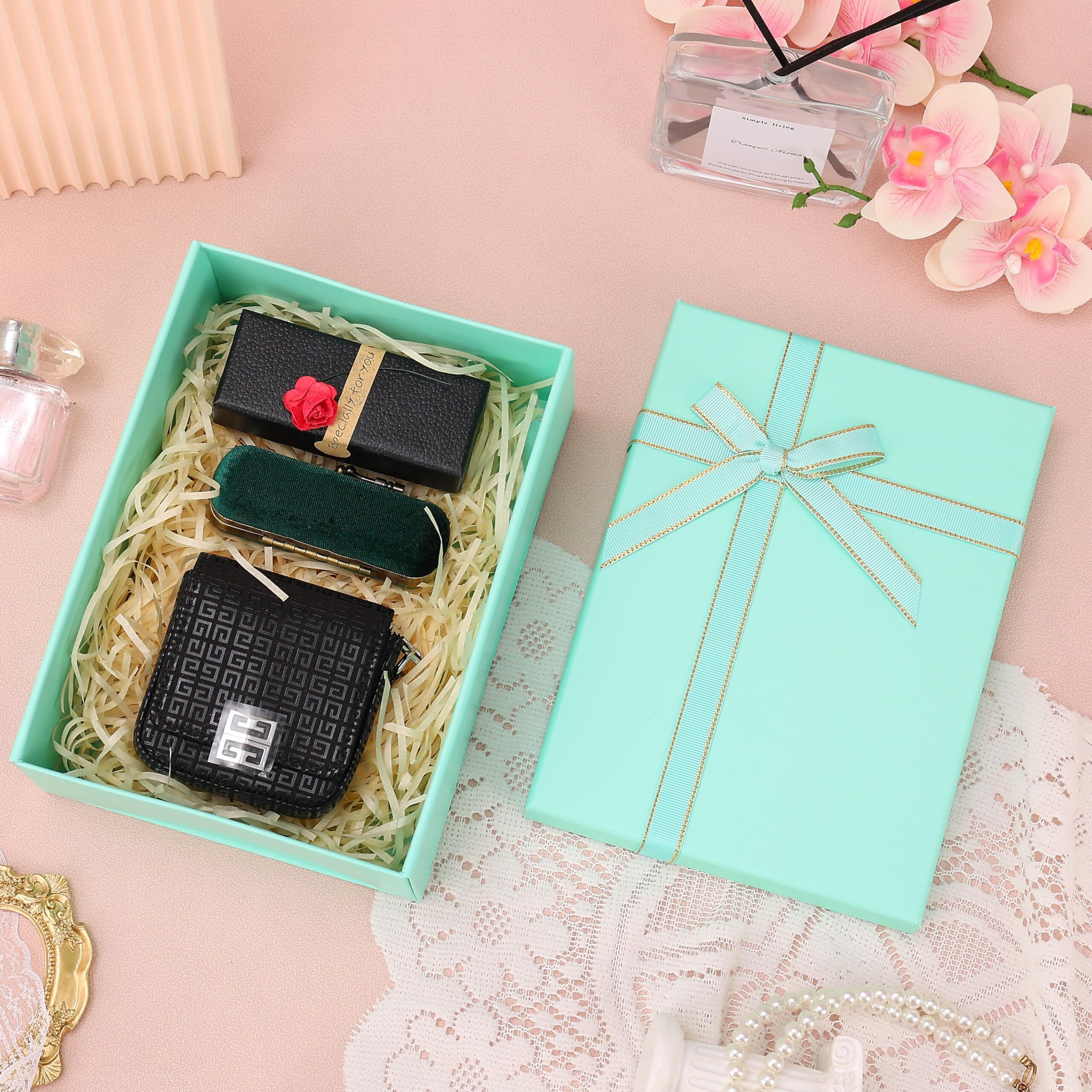 Home Elements Luxury Gift Box With Ribbon For Packaging Multipurpose Gift Hampers Foldable Decorative Gift Packing Boxes Perfect For Presents Diwali Christmas Wedding Birthdays Special Occasions (Black)