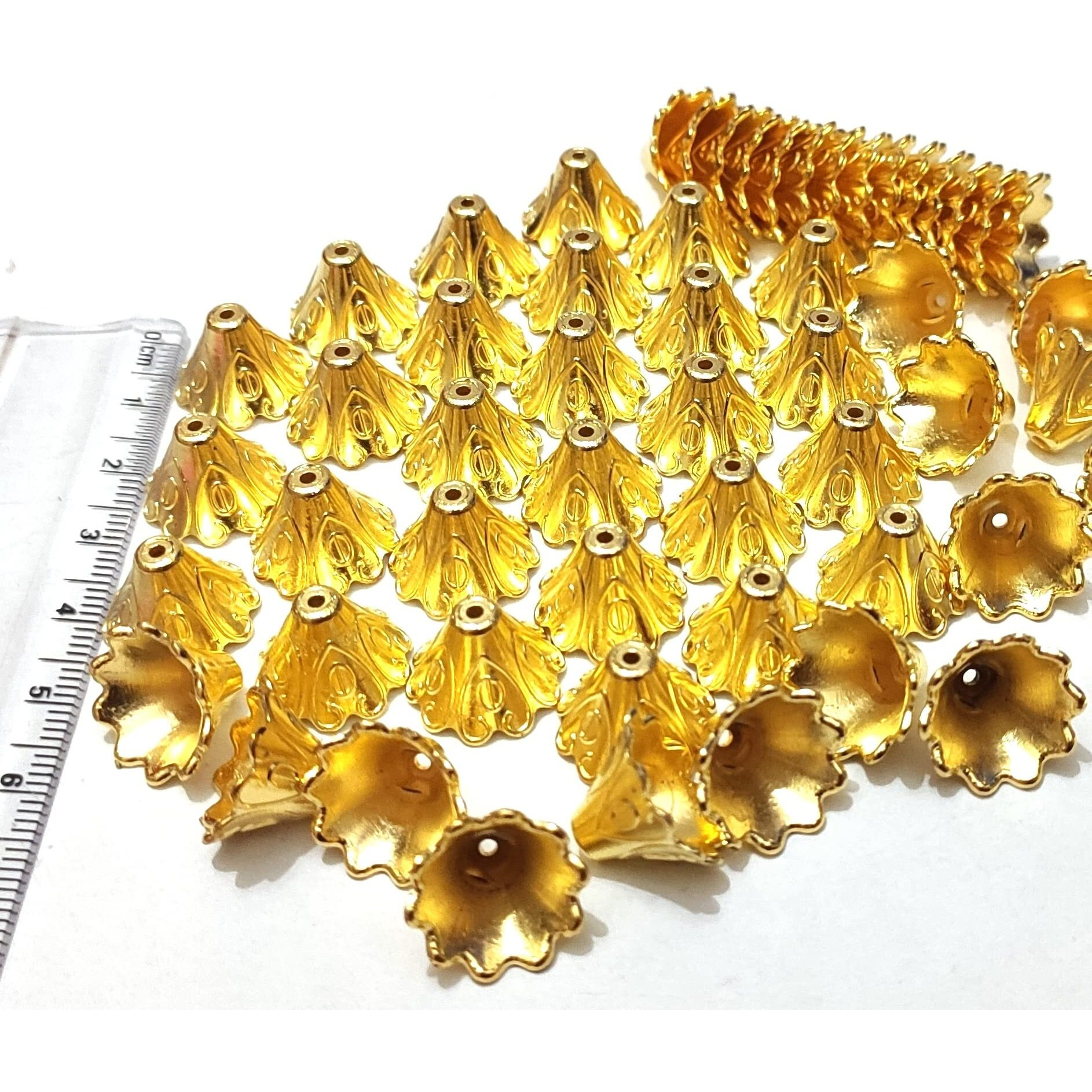 Get-Set-Go Golden Color Bells For Decoration Christmas Plastic Beads (150 Pcs) For Jewellery Making, Arts And Crafts Work, Necklace, Bracelet Earring Diy Kit (Bells)