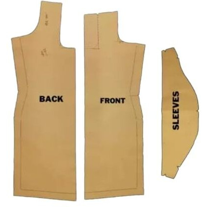 Parveen Fashion Simple A Line Kurti Pattern Front, Back,And Sleeves Cutting Pattern (Xl)