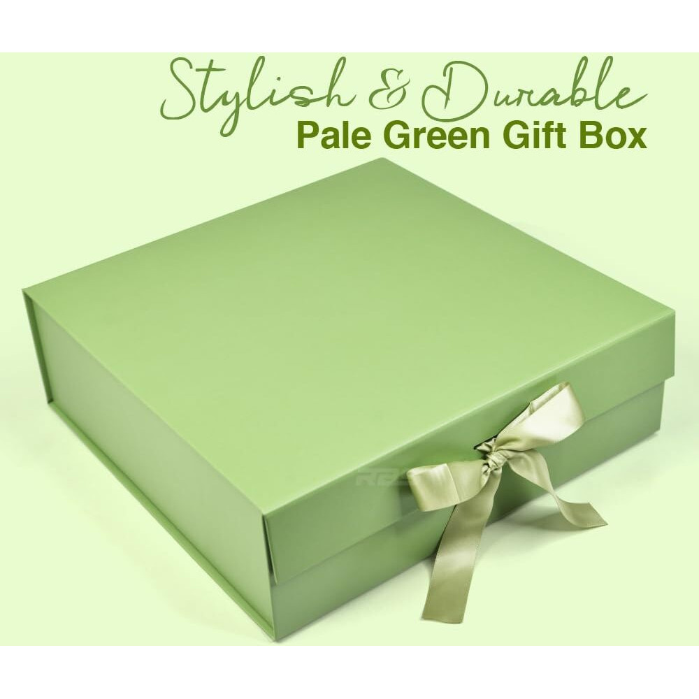 Rbs- Large Gift Box (34 X 33 X 10Cm) Gift Boxes For Packaging (1 Pack) Hamper Boxes For Gift Holds Upto 10 Kg Gift Packing Box Gift Boxes For Gifting Hamper Box (Large Green)