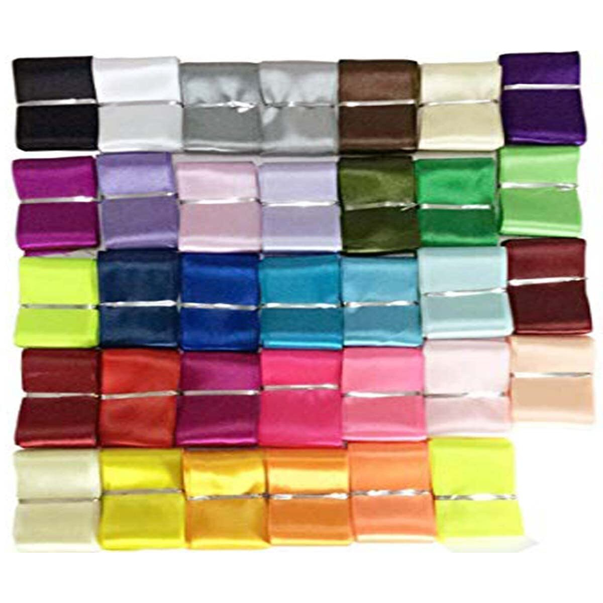 Diy Crafts 70 Meter, Random Colour, " Satin Grosgrain Ribbon For Decoration,All Purpose Mixed Lot Mi (70 Meter, Random Colour)
