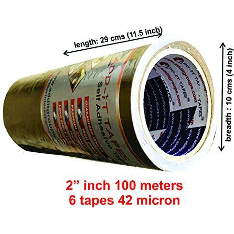 Add-It Tapes 2 Inches 100 Meters Brown Set Of 6