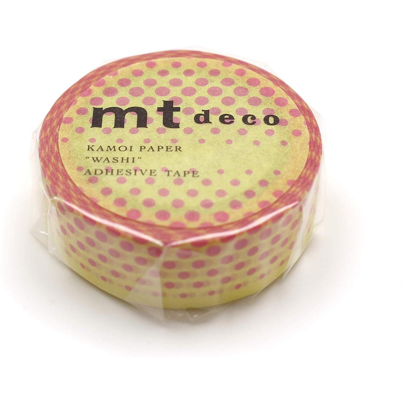 Mt Washi Masking Tape, 15Mm X 7 Mtrs Shade - Pop Dot Yellow, (Pack Of 1)