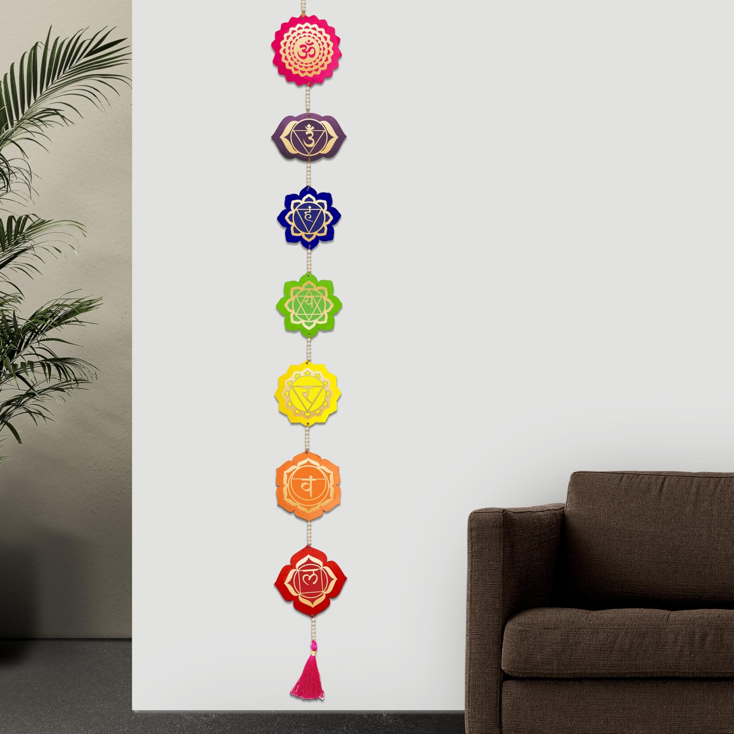 Solobolo 7 Chakra Wall Hanging, Rotating Chakra For Ganpati Decoration, Gomti Chakra, Vastu Chakra, Sri Chakra, Ganpati Chakra, Good Luck Gift Item