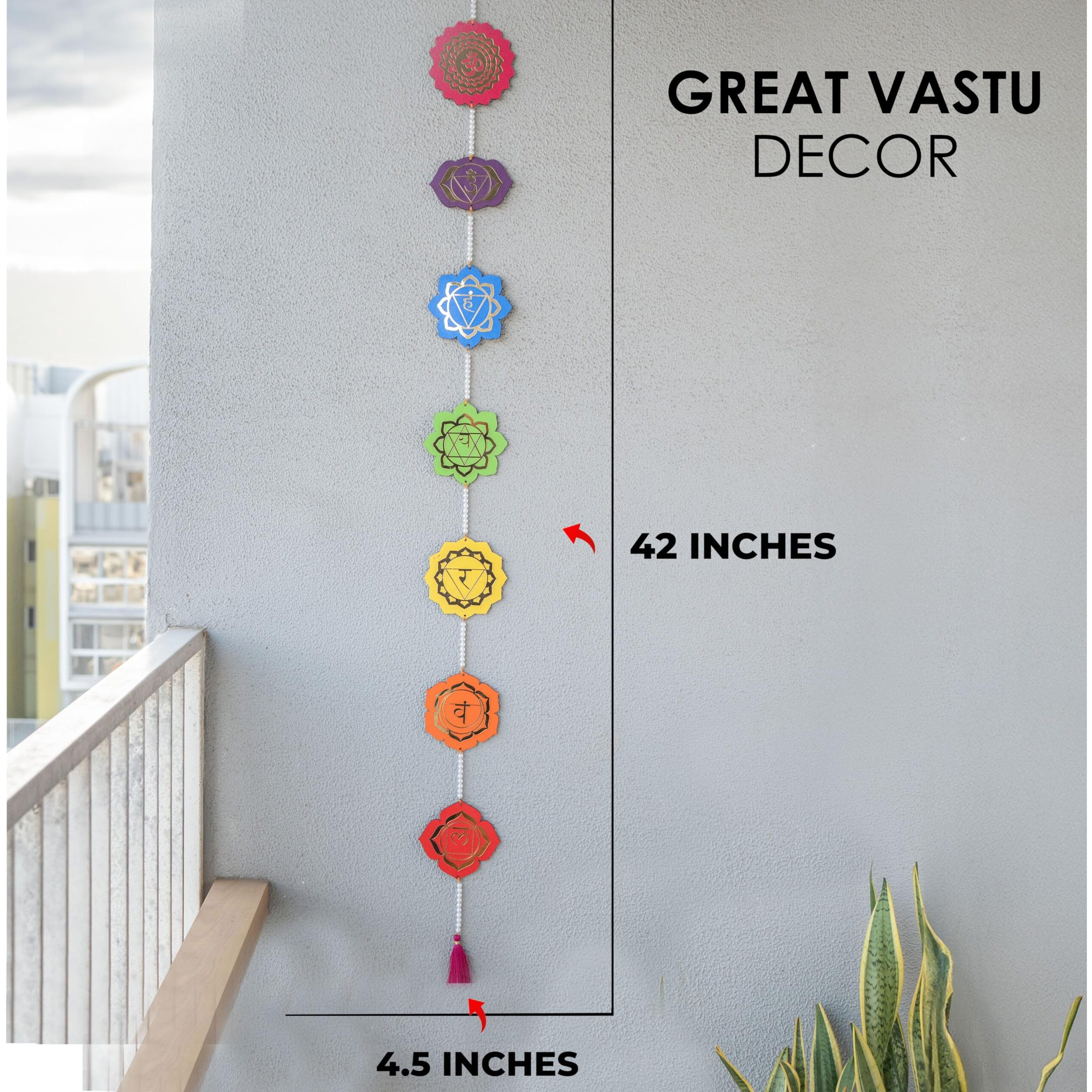 Solobolo 7 Chakra Wall Hanging, Rotating Chakra For Ganpati Decoration, Gomti Chakra, Vastu Chakra, Sri Chakra, Ganpati Chakra, Good Luck Gift Item