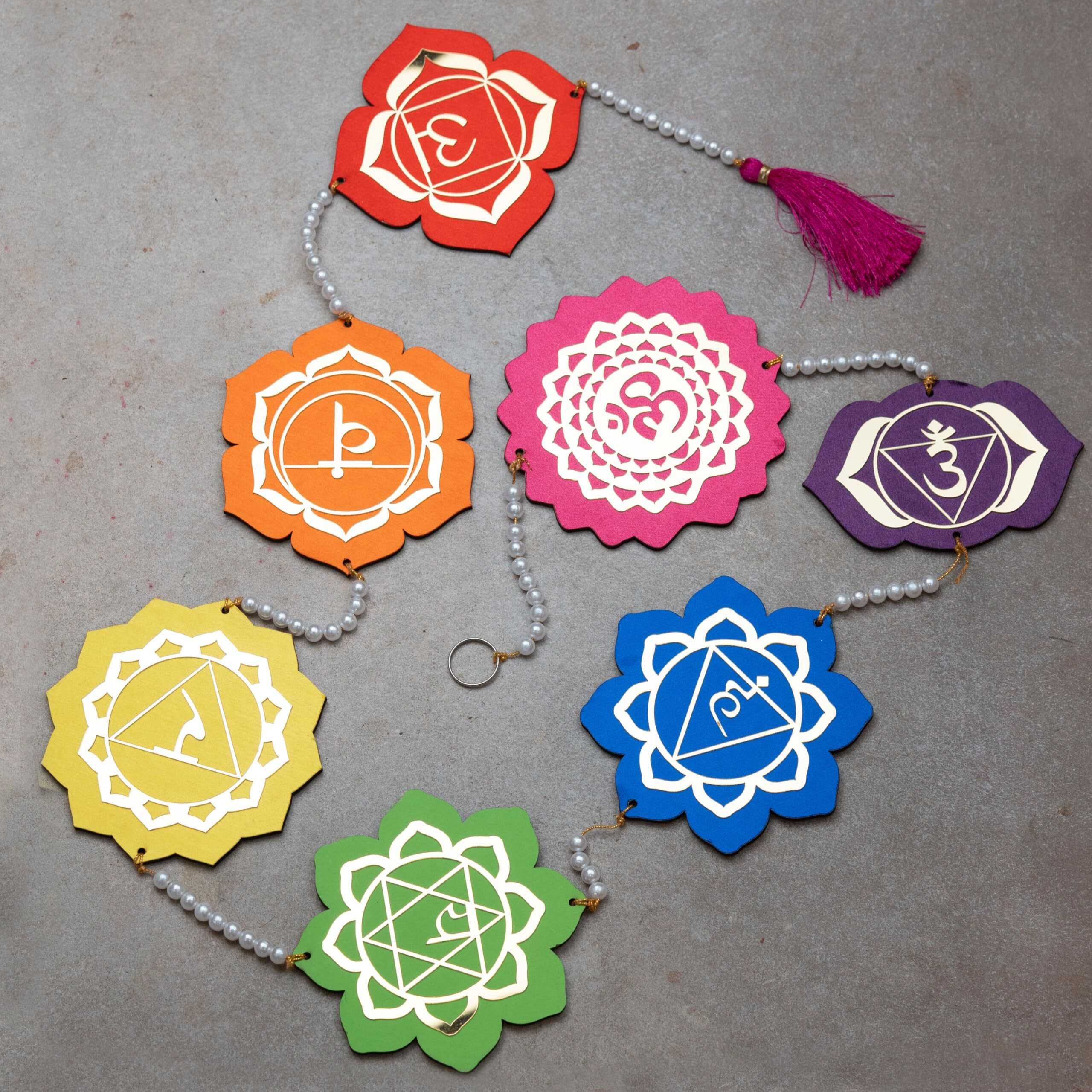 Solobolo 7 Chakra Wall Hanging, Rotating Chakra For Ganpati Decoration, Gomti Chakra, Vastu Chakra, Sri Chakra, Ganpati Chakra, Good Luck Gift Item