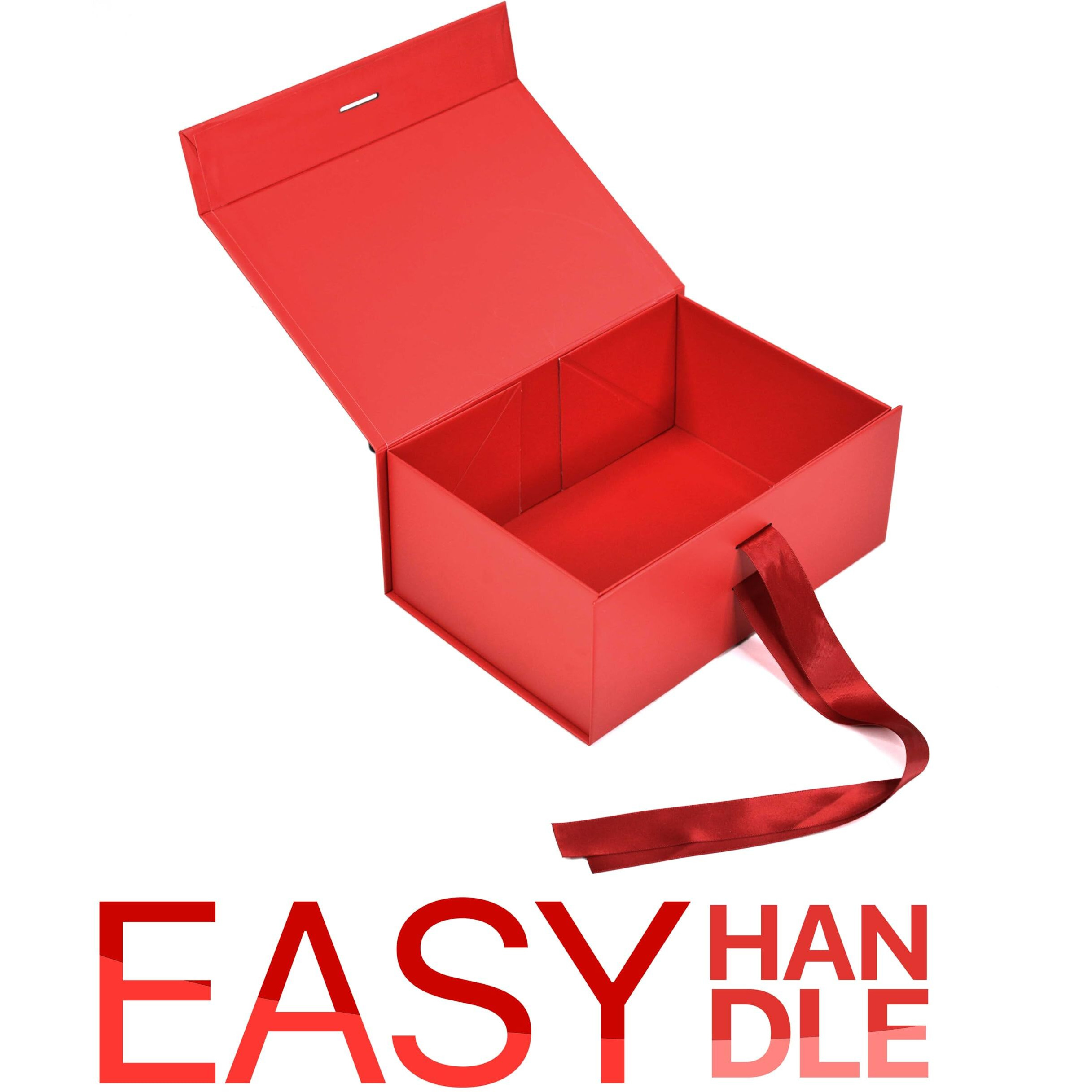 Rbs - Red Gift Box For Packing 23 X 16 X 10Cm Readymade Empty Gift Boxes For Gifting (1 Pack) Birthday Gift Boxes For Presents Holds Upto 5Kg Gift Hamper Box (Solid Red)