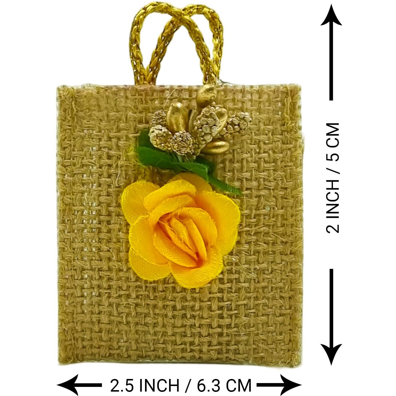 Soul Artisan Thamboolam Return Gift Set (Pack Of 30) Traditional Handmade Small Jute Pouch - Tamboolam For Religious Ceremony Varalakshmi Pooja And Function | Pack Of 30