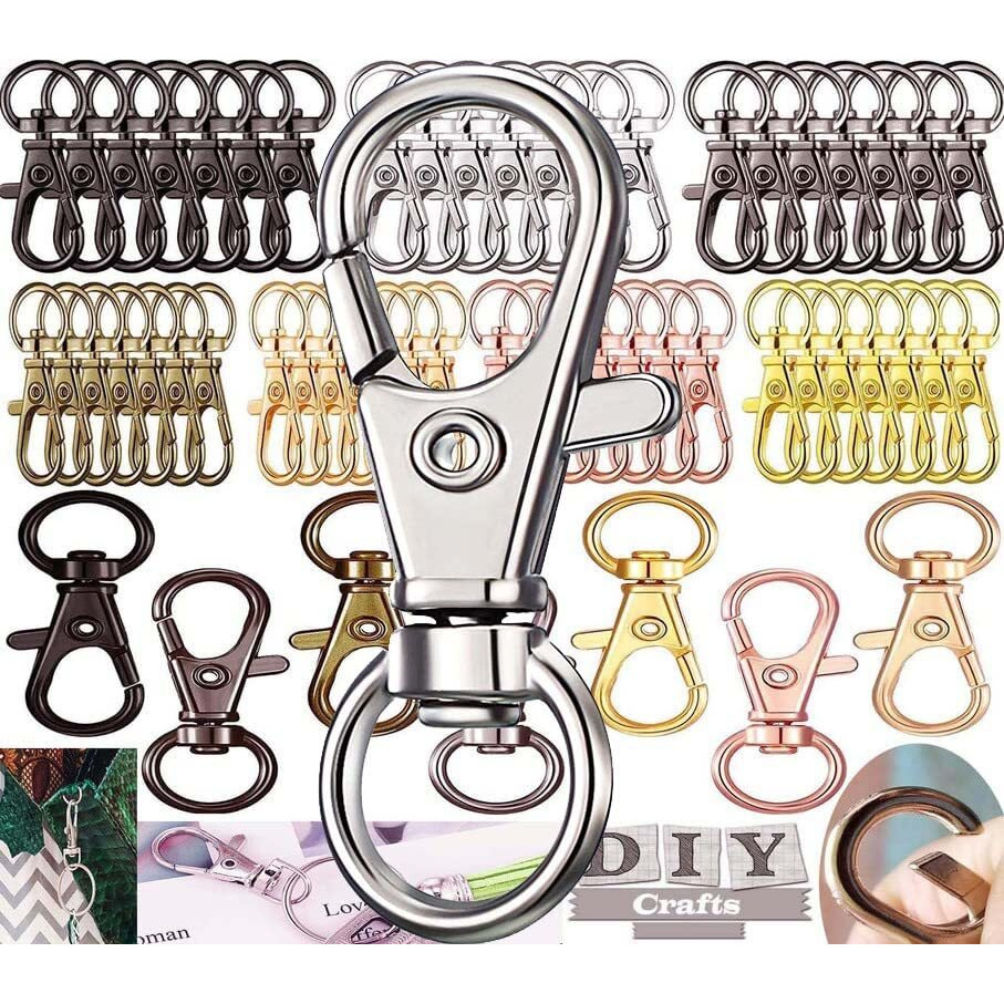 Diy Crafts 5 Pcs, Nickel Silver, 5 Pcs, Swivel Clasps Lanyard Snap Hooks Keychain Clip Hook Metal Lobster Claw Clasps Swivel Lanyards Snap Hooks Strap Lanyard Clips For Keychain(5 Pcs, Nickel Silver)