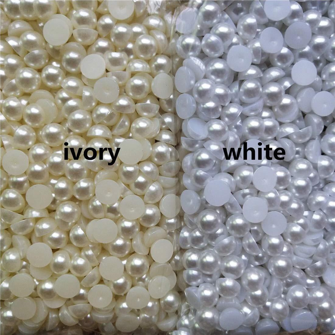 Diy Crafts Color Light Blue, 4Mm 1000Pcs, /4/5/6/7/8/10Mm 100-1000Pcs/Bag Ivory/White Multicolor Abs Imitation Pearl Half Round Flatback(Color Light Blue, 4Mm 1000Pcs)