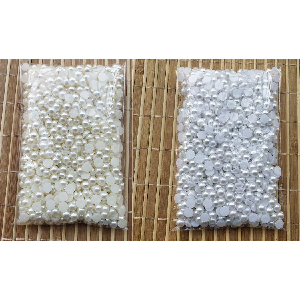 Diy Crafts Color Light Blue, 4Mm 1000Pcs, /4/5/6/7/8/10Mm 100-1000Pcs/Bag Ivory/White Multicolor Abs Imitation Pearl Half Round Flatback(Color Light Blue, 4Mm 1000Pcs)