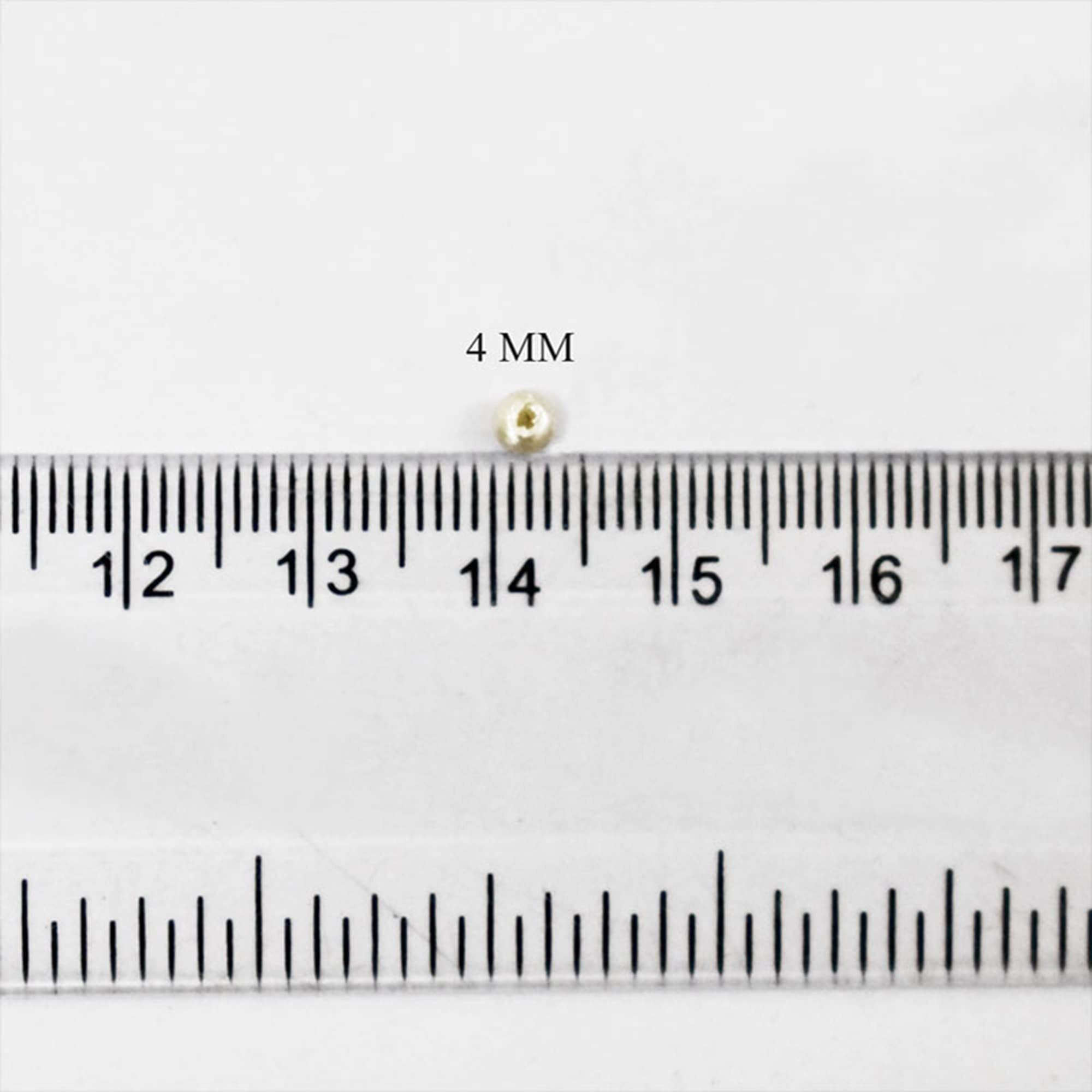 Embroiderymaterial Pearl Glass Beads Craft Jewellery Making (4Mm, 660 Beads)