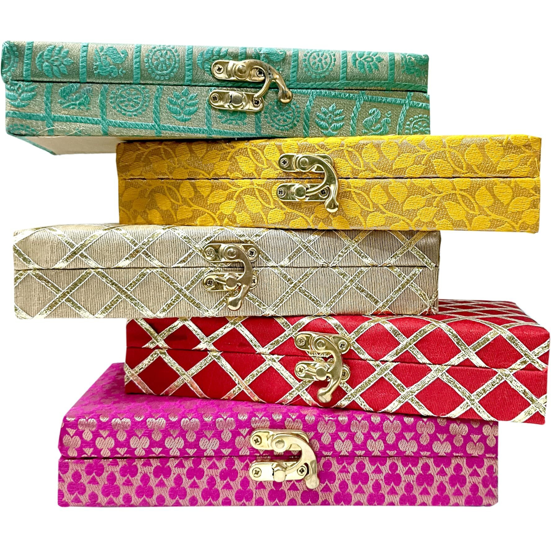 Acl Creations Engineered Wood Decorative Cash Box, Shagun Box, Gift Box, Jewellery Box, Money Box Envelop Wedding Gift Assorted Color (3)