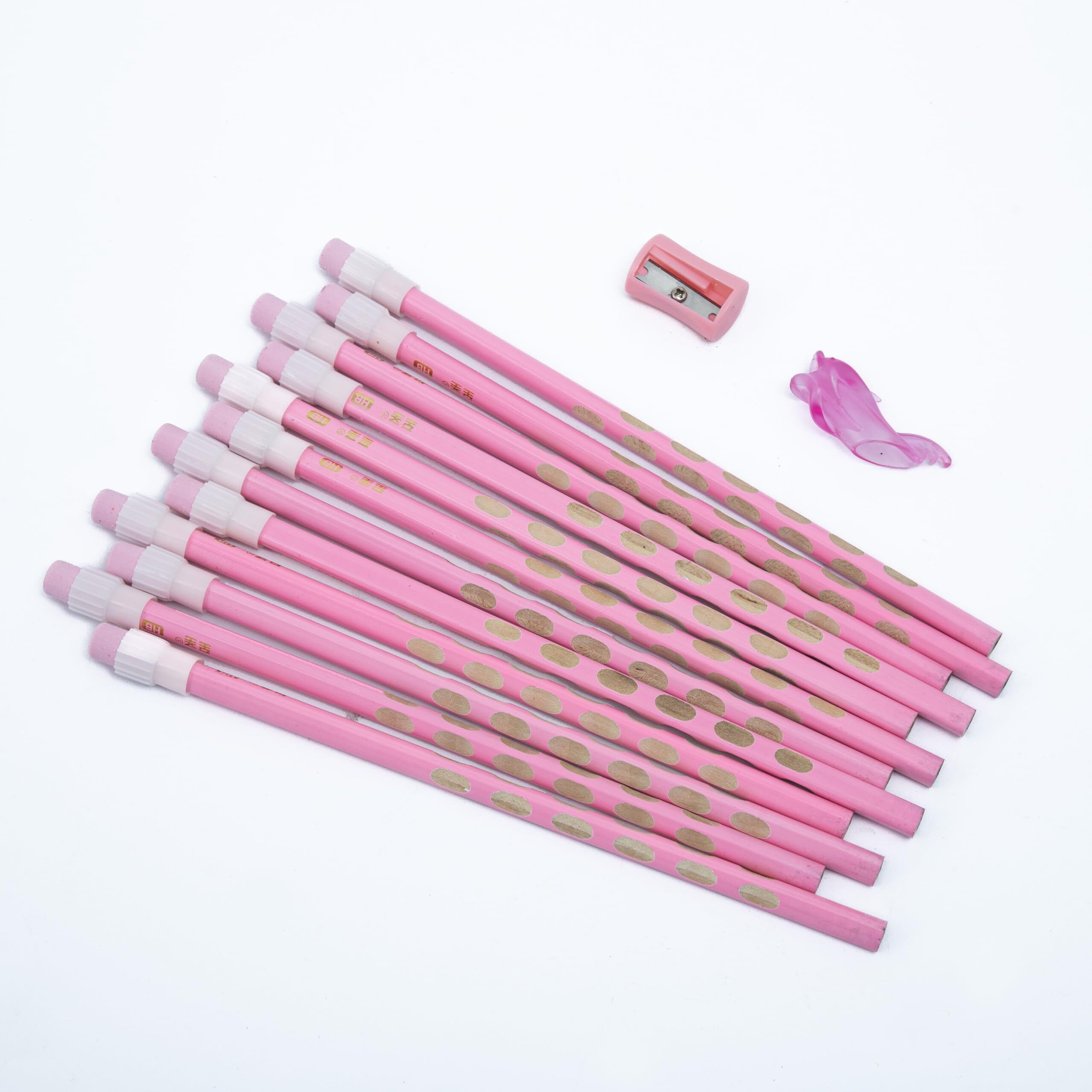 On Shoppy (Label) Dongdong Dark 12 Pencil Set For Sketching, Writing And Crafting For Children With Sharpner And Grips (Pack Of 2)