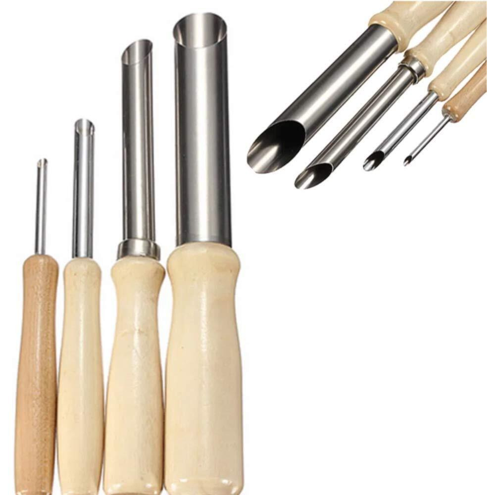 Artbee Circle Shape Hole Cutter Carving Tool For Pottery Clay Sculpture (Pack Of 4 Pcs) Wood Cutter