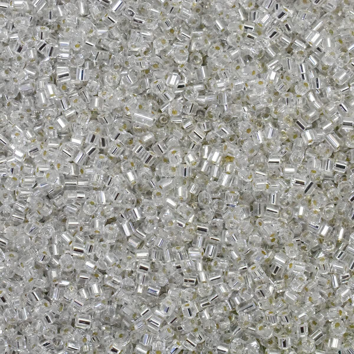 Embroiderymaterial 10/0 (2Mm) Silver Preciosa Hexagan 2 Cut Glass Beads For Jewellery Making, Bracelet Making, Beads For Craft, Embroidery Work(100 Gram)