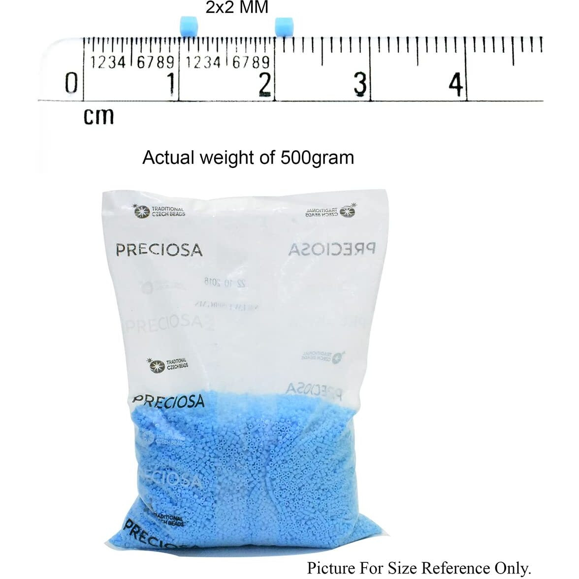 Embroiderymaterial 10/0 (2Mm) Silver Preciosa Hexagan 2 Cut Glass Beads For Jewellery Making, Bracelet Making, Beads For Craft, Embroidery Work(100 Gram)