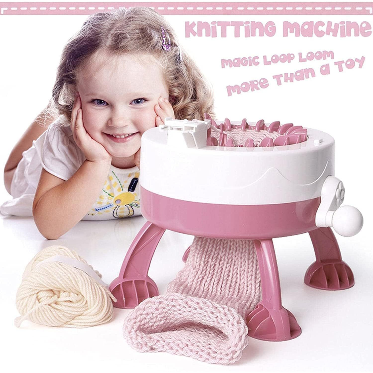 Exomoon Knitting Machine, 22 Needles Smart Weaving Loom Knitting Board Rotating Double Knitting Loom Machine, Knitting Board Rotating, Double Knit Loom For Sock/Hat, Weaving Loom