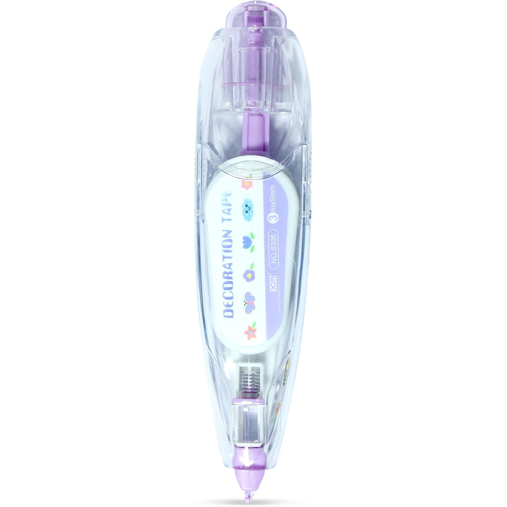 Glun Decorative Correction Tape 3 Meter Length Cute Cartoon Animal Prints, Cat, Dog, And Owl Prints, Retractable Pen For Scrapbooking, Diary, Planner, Journal Diy Crafts Purple Colour