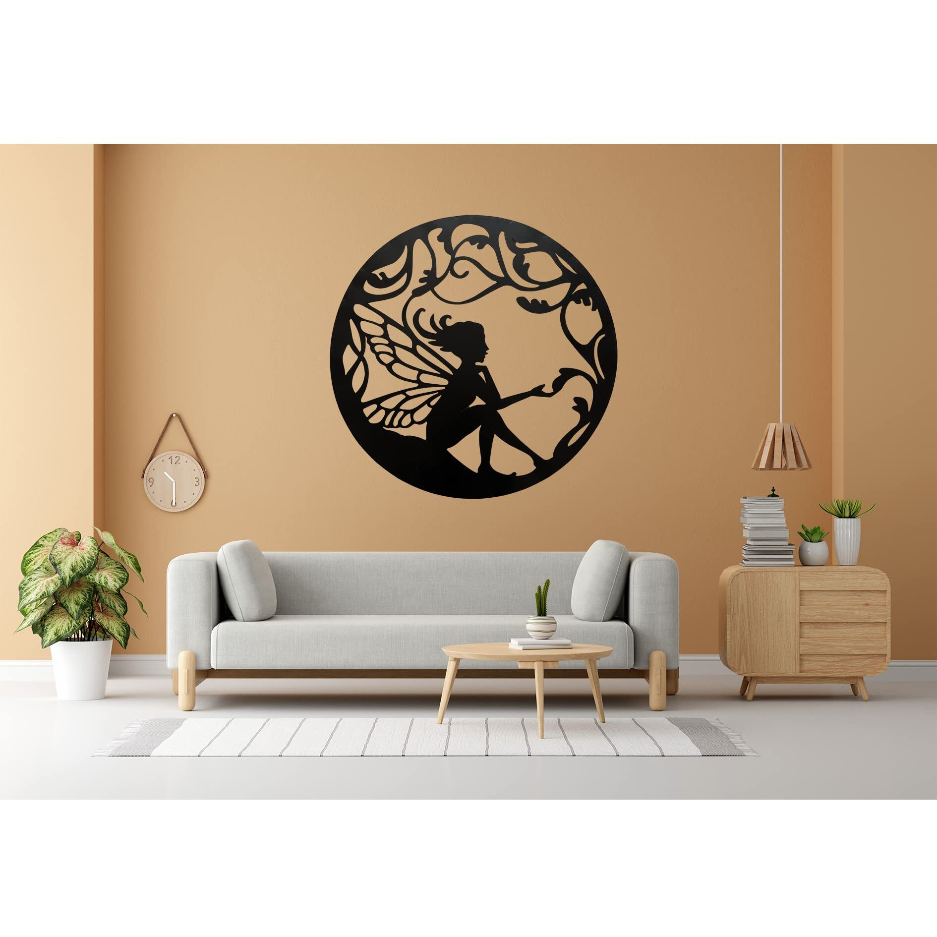 Eu Enchanting Led Fairy Wall Art - Water/Fade Resistant, Indoor Dcor - 50Cm Radius - Perfect For Homes & Offices