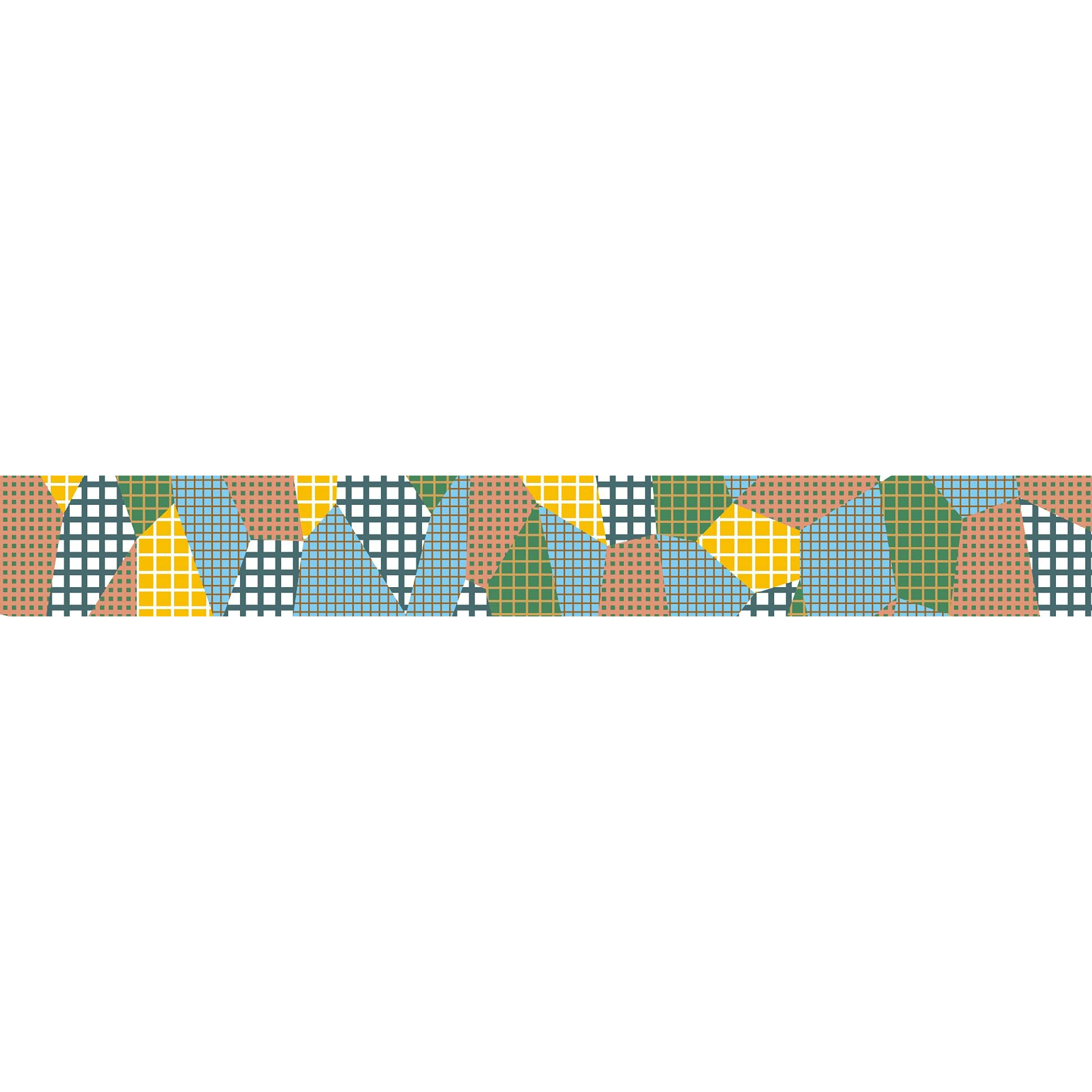 Mt Washi Masking Tape Borders, 15 Mm X 7 Mtrs Shade - Separate Check Dull Tone, (Pack Of 1)