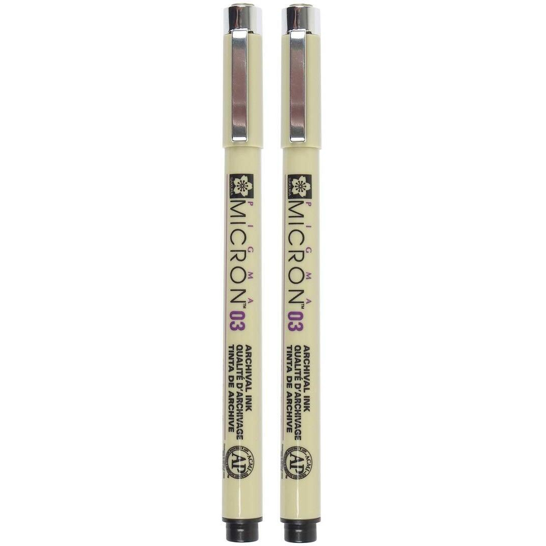 Sakura Pigma Micron Black Open Stock, Pack Of 2 Pens (03)