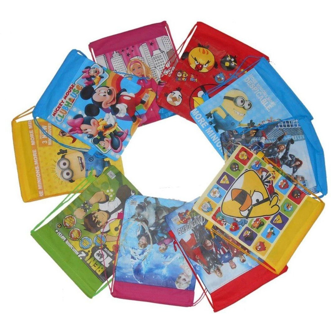 Royals Multicolour Printed Kids Haversack Bags Pack Of 12