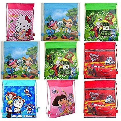 Royals Multicolour Printed Kids Haversack Bags Pack Of 12