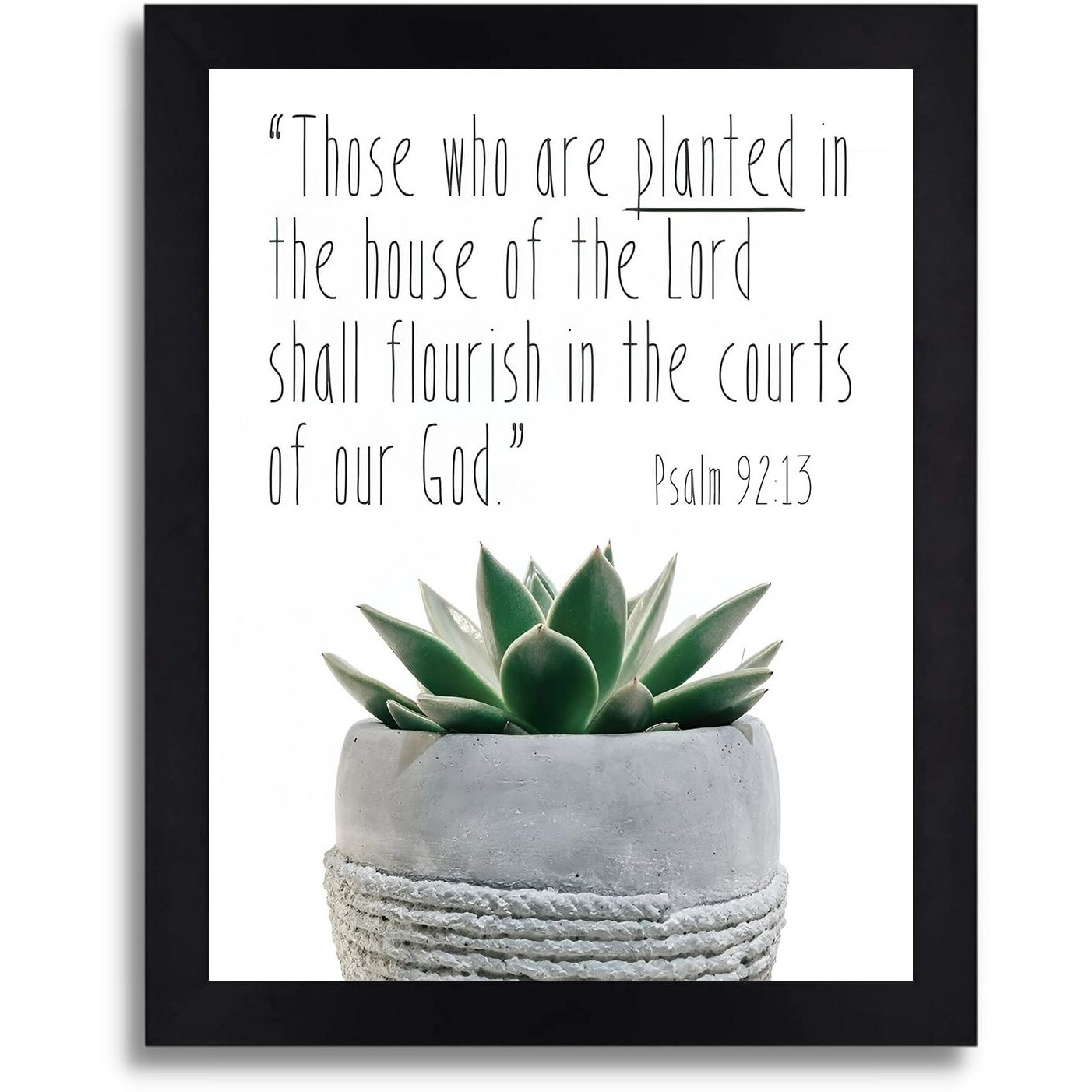 Interio Crafts Pslam 9213 Bible Verse Wall Frame - Jesus Quotes Wall Frames - Christmas Quotes Wall Frames(Synthetic Wood, Black)