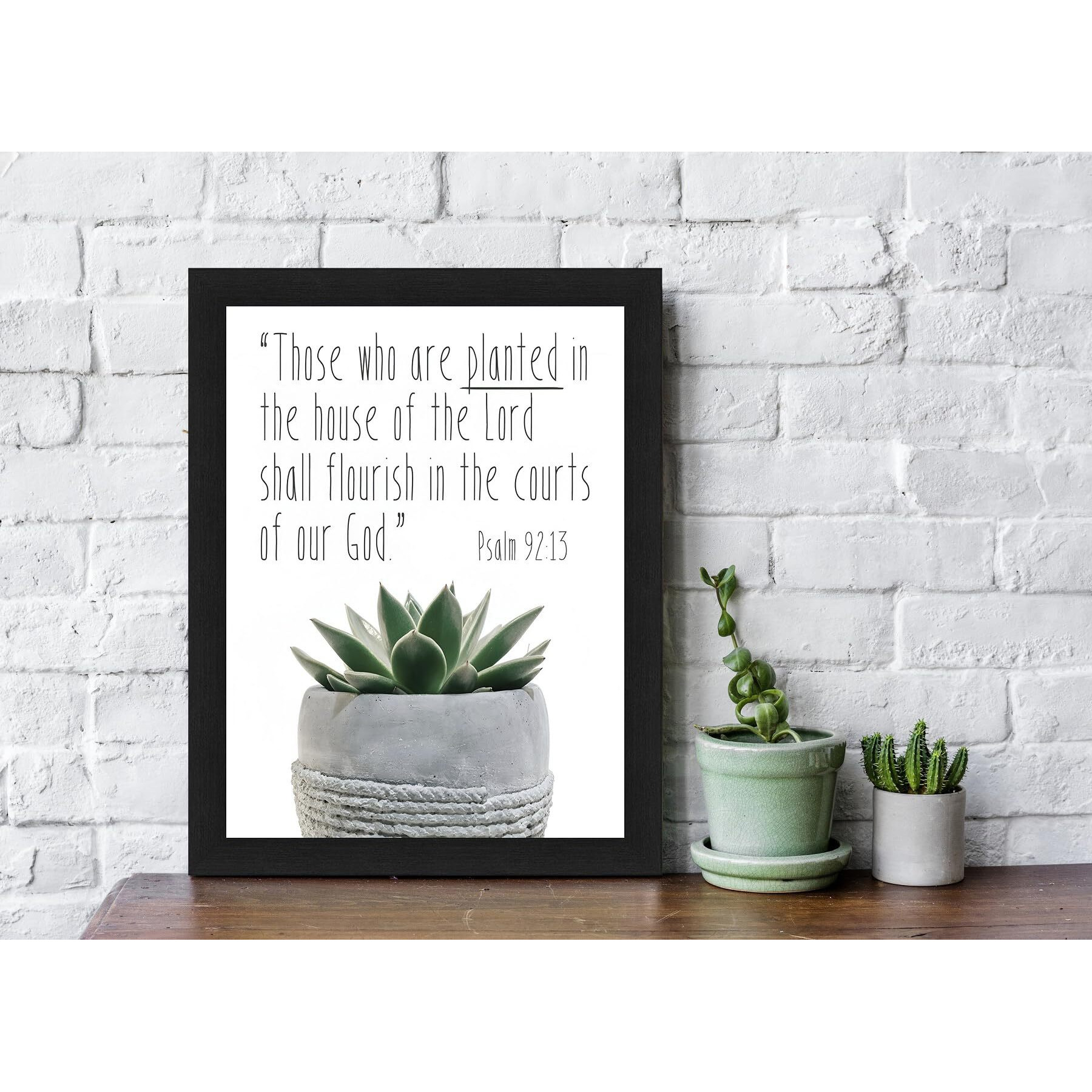 Interio Crafts Pslam 9213 Bible Verse Wall Frame - Jesus Quotes Wall Frames - Christmas Quotes Wall Frames(Synthetic Wood, Black)