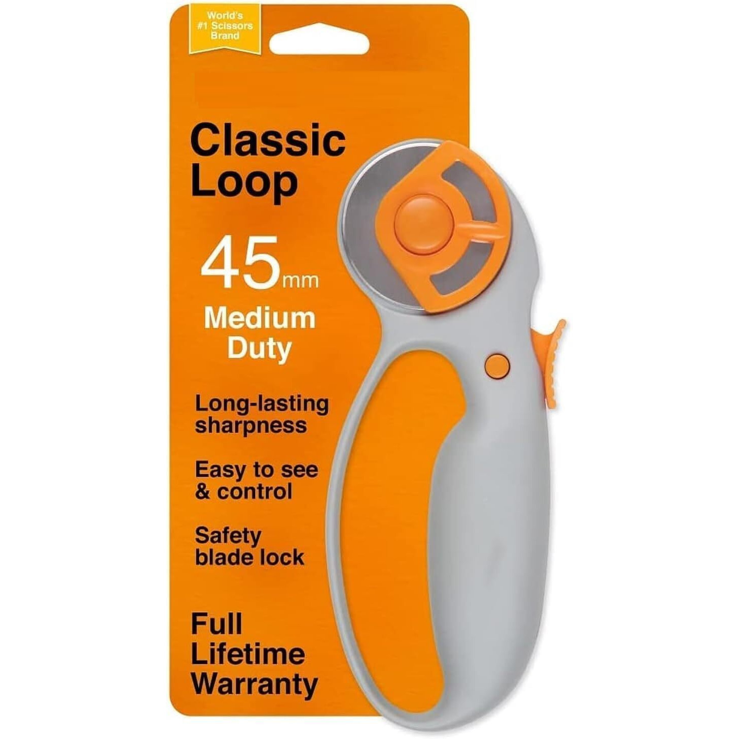 Abhaymart 45Mm Rotary Cutter For Fabric Self Healing Cutting Mat And Sewing Ruler Classic Loop Rotary Cutter Sewing Cutting Handle Rotary Sewing Fabric Leather Quilting Rotary Fabric Tool Cutter