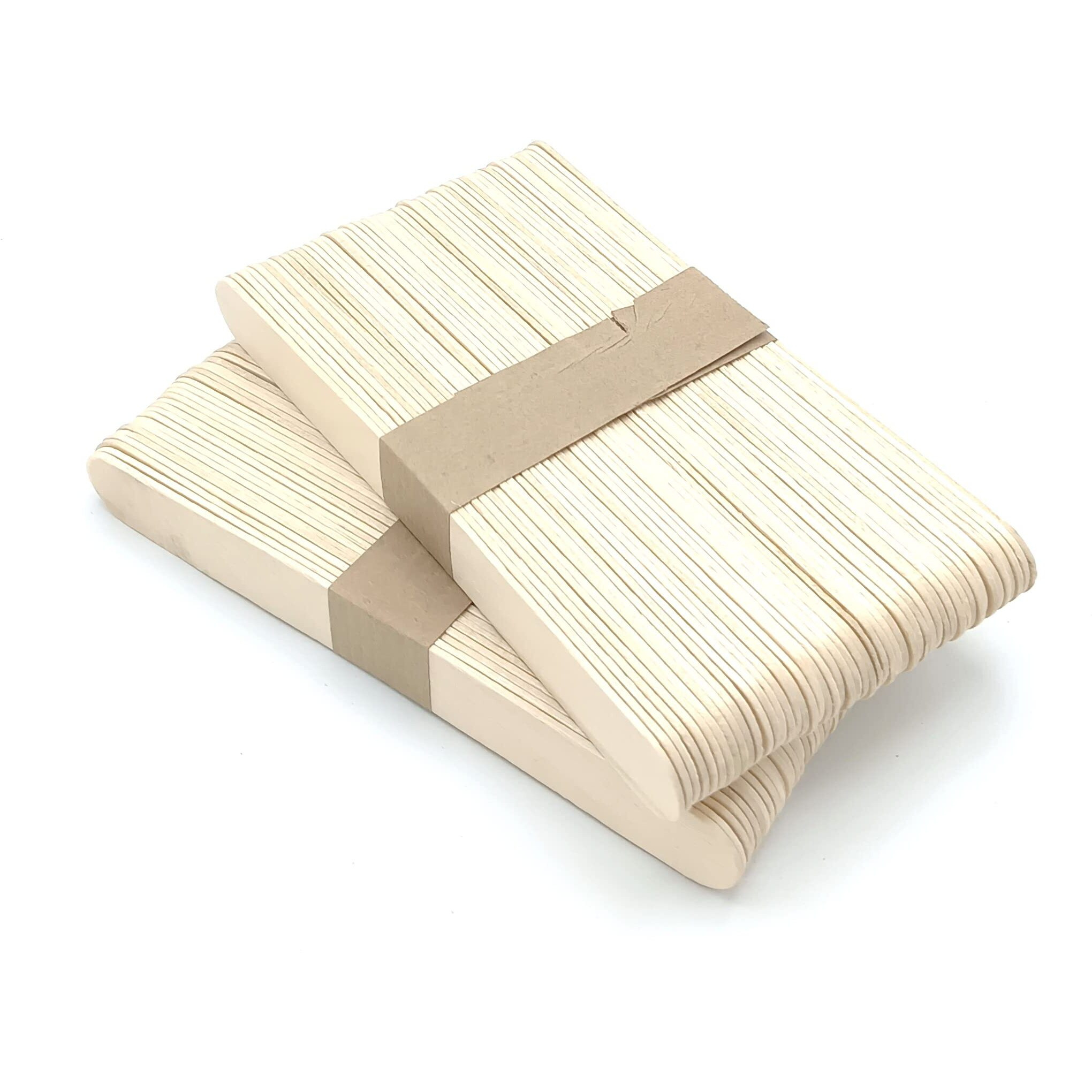 Gold Leaf Wooden White Ice Cream Sticks For Ice Cream Making,School Craft And Art Porject Work Ice Cream Sticks Big (Pack Of 100Pcs)