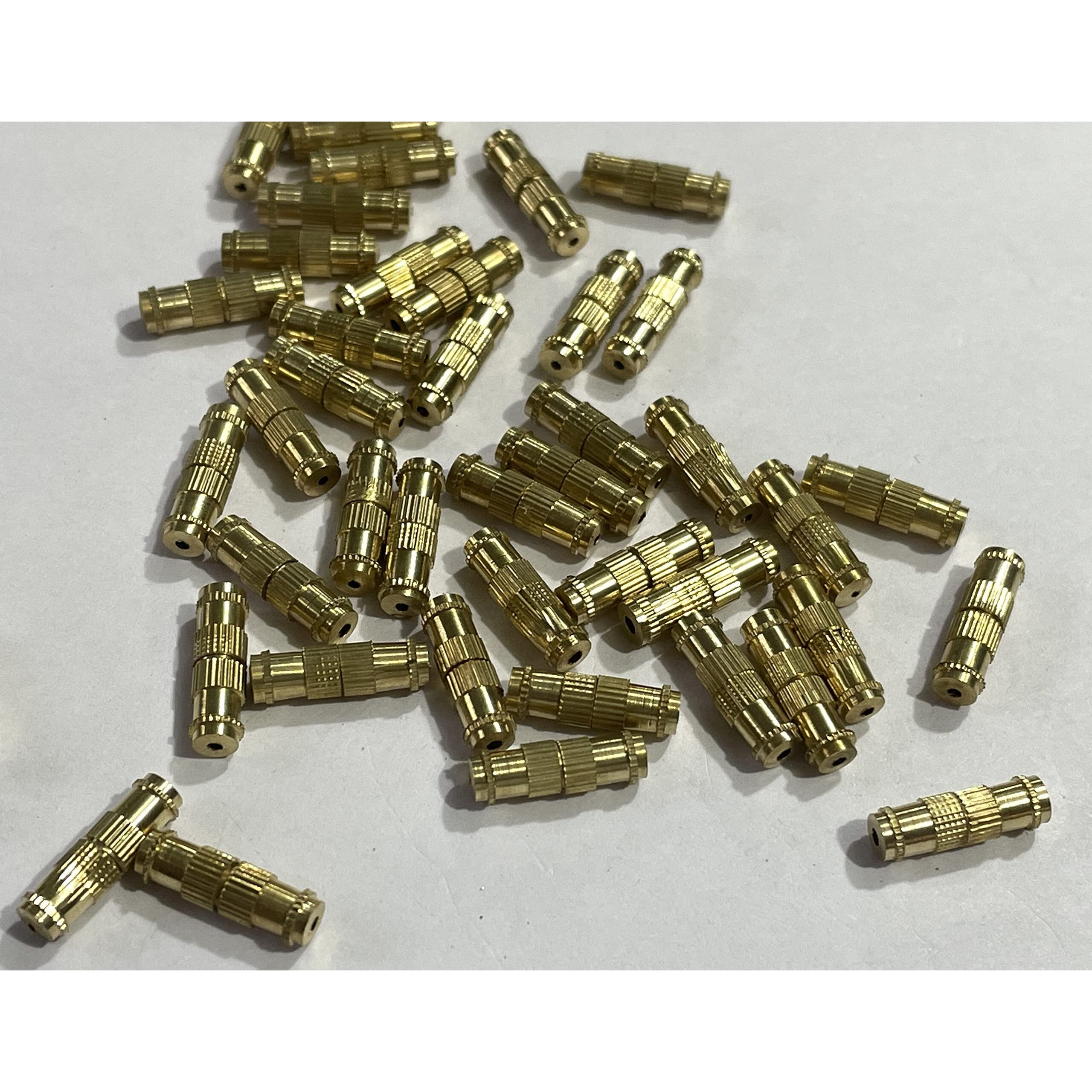 Omx Bar Screw Lock Connector (14Mm X 4Mm) For Necklace Jewellery Making Barrel Clasps Necklace Hooks Golden- 50 Pieces