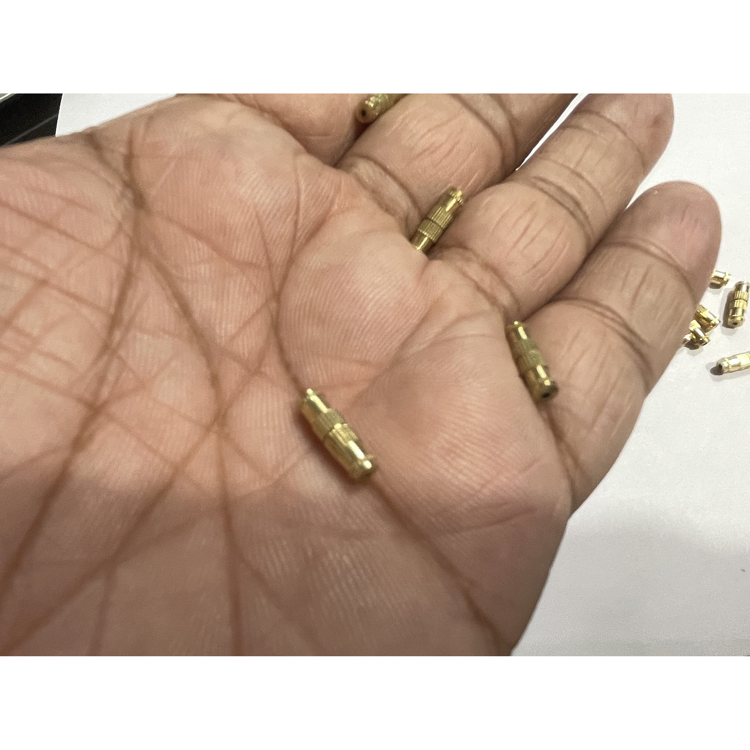 Omx Bar Screw Lock Connector (14Mm X 4Mm) For Necklace Jewellery Making Barrel Clasps Necklace Hooks Golden- 50 Pieces